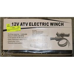 NEW 12V ATV ELECTRIC 2000LB WINCH