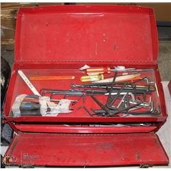 LARGE RED TOOLBOX W/TOOLS