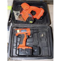 CIRCULAR SAW & DRILL W/ 2 BATTERIES & CHARGER