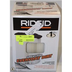 RIDGID STANDARD WET/DRY VAC FILTER