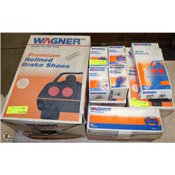 LOT OF 9 BOXES OF WAGNER ASST. PREMIUM BRAKE SHOES