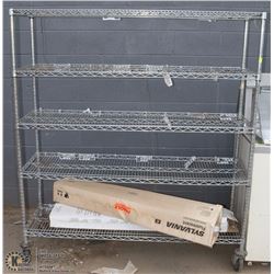 4 TIER NSF CHROME RACK W/ WHEELS