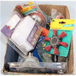 LOT OF ASST. ABRASIVE BRUSHES, SAWZALL BLADES
