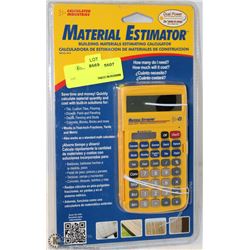 MATERIAL ESTIMATING CALCULATOR