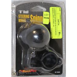 2 SPINNER KNOBS (FOR STEERING WHEEL) INCL 8 BALL &