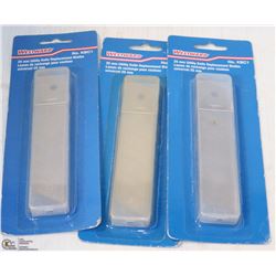 LOT OF 3 PKGS OF WESTWARD 25MM KNIFE REPLACEMENT