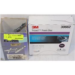 LOT OF SELF DRILLING TOGGLE BOLTS AND 3M FINISHING