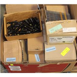 LARGE BOX OF ASST. FASTENERS AND FITTINGS