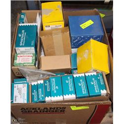 LARGE BOX OF ASST. FASTENERS AND FITTINGS