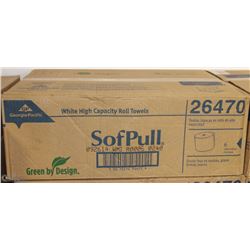 CASE OF 6 GP HIGH CAPACITY WHITE TOWEL ROLLS