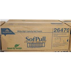 CASE OF 6 GP HIGH CAPACITY WHITE TOWEL ROLLS