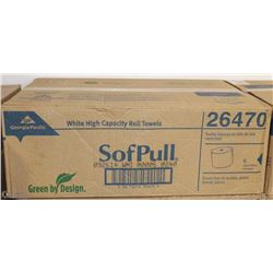 CASE OF 6 GP HIGH CAPACITY WHITE TOWEL ROLLS