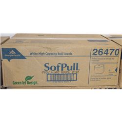 CASE OF 6 GP HIGH CAPACITY WHITE TOWEL ROLLS