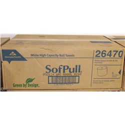 CASE OF 6 GP HIGH CAPACITY WHITE TOWEL ROLLS