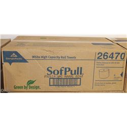 CASE OF 6 GP HIGH CAPACITY WHITE TOWEL ROLLS