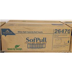 CASE OF 6 GP HIGH CAPACITY WHITE TOWEL ROLLS