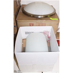 NEW FOUR-15" CEILING LIGHTS WITH 2 MATCHING SCONCE