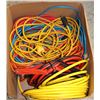 Image 1 : LOT OF ASST. EXTENSION CORDS AND BOOSTER CABLES