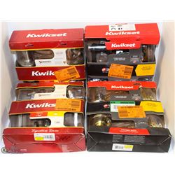 LOT OF 4 KWIKSET KEYED ENTRY LOCKS