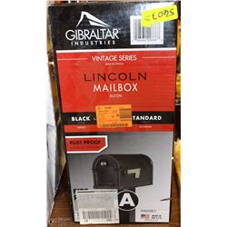 GIBRALTAR LINCOLN BLACK PLASTIC MAILBOX