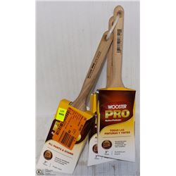 LOT OF 3 WOOSTER PRO 3" PAINTBRUSHES