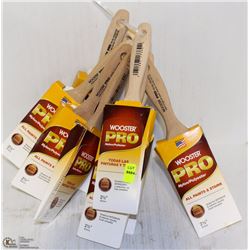 LOT OF 9 WOOSTER PRO 2.5" PAINTBRUSHES