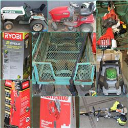 FEATURED ITMES: GARDEN EQUIPMENT, LAWN MOWERS,