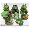 Image 1 : LOT OF GARDEN FROGS, FROGS AND MORE FROGS DECOR