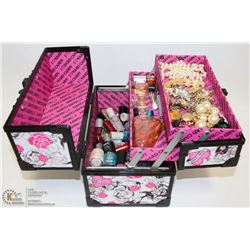 LARGE 3-TIER DECORATIVE COSMETIC BOX