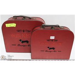 NEW SET OF 2 BOUTIQUE CHIC NESTING BOXES/