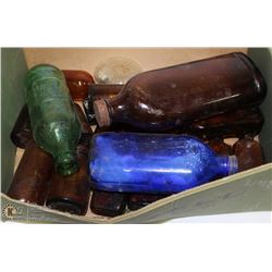 BOX OF VINTAGE BOTTLES
