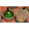 Image 1 : LOT OF 2 CARBOYS  WITH WICKER