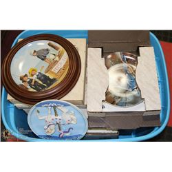 LARGE TOTE OF ASST COLLECTORS PLATES INCL KNOWLES,