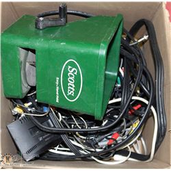 LOT OF ASSORTED CABLES AND CORDS (ELECTRICAL)