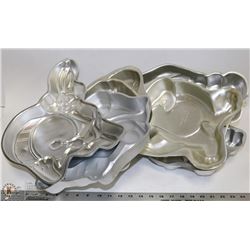 7 VINTAGE CHARACTER CAKE PANS 1975+