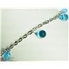 Image 1 : #2-10KT WHITE GOLD BLUE TOPAZ BRACELET