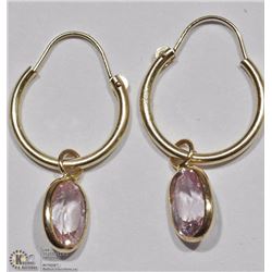 #5-14KT YELLOW GOLD SAPPHIRE DROP EARRINGS