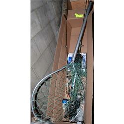 3 FISHING RODS (1 TELESCOPIC) + 6 REELS (1 NEW) +