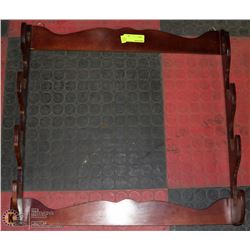 WOOD WALL HANGING GUN RACK