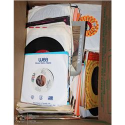 BOX OF ROCK AND ROLL 45 RPM RECORDS INCL PEAK