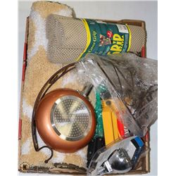 BOX OF KITCHEN AND HOUSEHOLD ITEMS