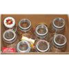 Image 1 : BOX OF VINTAGE ESTATE CANNING JARS WITH GLASS LIDS