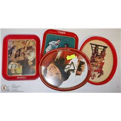 SET OF 4 COCA COLA METAL SERVING TRAY