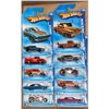 Image 1 : FLAT OF 10 ASSORTED HOT WHEEL COLLECTOR CARS