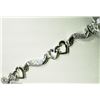 Image 1 : #14-ST SILVER DIAMOND HEART DESIGN BRACELET
