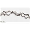 Image 2 : #14-ST SILVER DIAMOND HEART DESIGN BRACELET