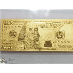 #15-24KT YELLOW GOLD "U.S. $100" FOIL