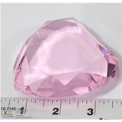 ROSENTHAL PINK CRYSTAL HEART PAPER WEIGHT