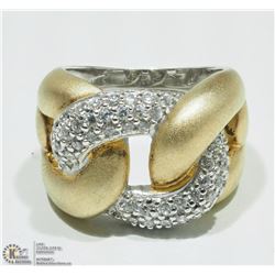 #21-STERLING SILVER CUBIC ZIRCONIA RING