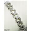 Image 1 : #22-ST SILVER DIAMOND HEART SHAPE BRACELET